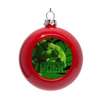 Hulk, Red Christmas tree ornament bauble 8cm