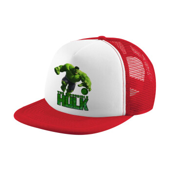 Hulk, Καπέλο Ενηλίκων Soft Trucker με Δίχτυ Red/White (POLYESTER, ΕΝΗΛΙΚΩΝ, UNISEX, ONE SIZE)