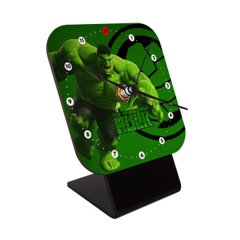 Hulk, Quartz Wooden table clock with hands (10cm)