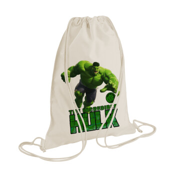 Hulk, Τσάντα πλάτης πουγκί GYMBAG natural (28x40cm)