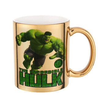 Hulk, Mug ceramic, gold mirror, 330ml
