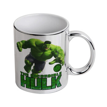 Hulk, Mug ceramic, silver mirror, 330ml