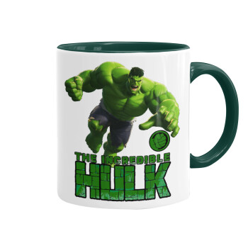 Hulk, Κούπα χρωματιστή πράσινη, κεραμική, 330ml