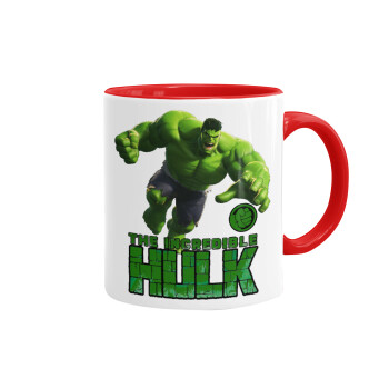 Hulk, Κούπα χρωματιστή κόκκινη, κεραμική, 330ml