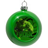 Green Christmas tree ornament bauble 8cm