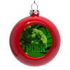 Red Christmas tree ornament bauble 8cm