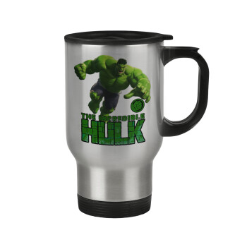 Hulk, Stainless steel travel mug with lid, double wall 450ml