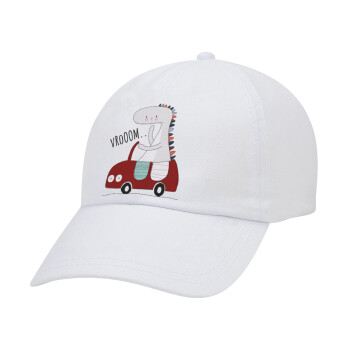 Βρουμ βρουμ, Adult Baseball Cap White 5-panel (POLYESTER, ADULT, UNISEX, ONE SIZE)