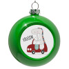 Green Christmas tree ornament bauble 8cm