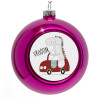 Purple Christmas tree ornament bauble 8cm