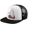 Καπέλο παιδικό Soft Trucker με Δίχτυ ΜΑΥΡΟ/ΛΕΥΚΟ (POLYESTER, ΠΑΙΔΙΚΟ, ONE SIZE)