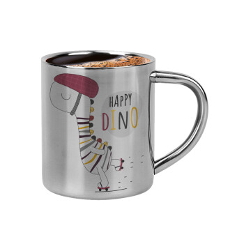 Happy Dino, Double-wall metal cup for espresso (220ml)