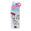 Children's hot water bottle, stainless steel, with safety straw, Pink/BlueCiel (360ml) BPA FREE