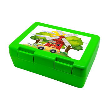 Toy car, Children's cookie container GREEN 185x128x65mm (BPA free plastic)
