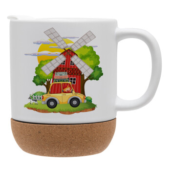 Toy car, Ceramic coffee mug Cork (MAT), 330ml (1pcs)