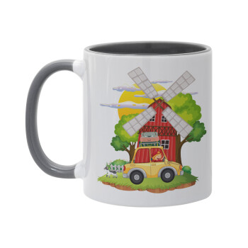 Toy car, Mug colored grey, ceramic, 330ml