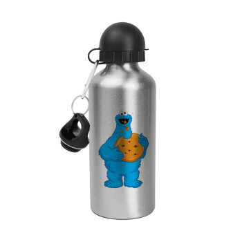 Cookie Monster, Metallic water jug, Silver, aluminum 500ml