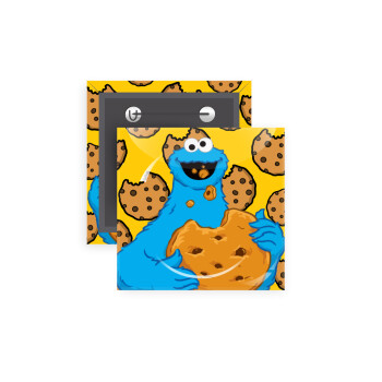 Cookie Monster, Κονκάρδα παραμάνα τετράγωνη 5x5cm