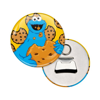 Cookie Monster, Μαγνητάκι και ανοιχτήρι μπύρας στρογγυλό διάστασης 5,9cm