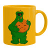 Ceramic coffee mug yellow, 330ml