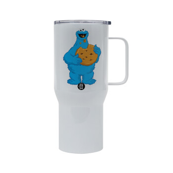 Cookie Monster, Mega Stainless steel Tumbler with lid, double wall 750L