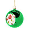 Green Christmas tree ornament ball 8cm