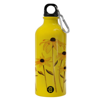 Daisies flower, Water bottle 600ml