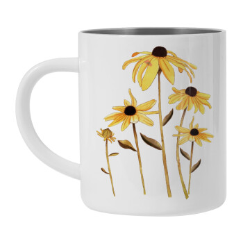 Daisies flower, Κούπα Ανοξείδωτη διπλού τοιχώματος 450ml