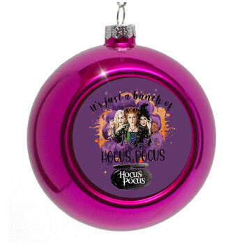 Hocus Pocus, Purple Christmas tree ornament bauble 8cm