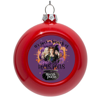 Hocus Pocus, Red Christmas tree ornament bauble 8cm