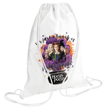 Hocus Pocus, Backpack pouch GYMBAG white (28x40cm)