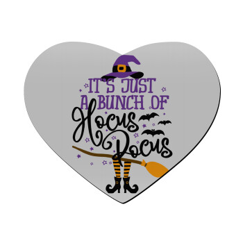 It's just a bunch of hocus pocus - halloween, Mousepad heart 23x20cm