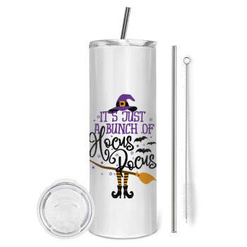 It's just a bunch of hocus pocus - halloween, Tumbler stainless steel 600ml, with metal straw & cleaning brush