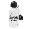 Metal water bottle, White, aluminum 500ml