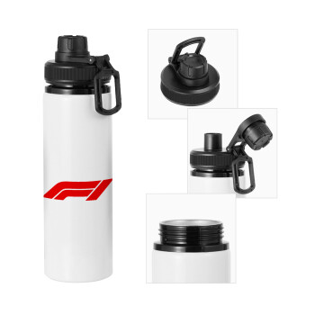 Formula 1, Μεταλλικό παγούρι νερού με καπάκι ασφαλείας, αλουμινίου 850ml