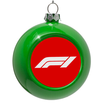 Formula 1, Green Christmas tree ornament bauble 8cm