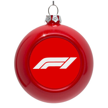 Formula 1, Red Christmas tree ornament bauble 8cm