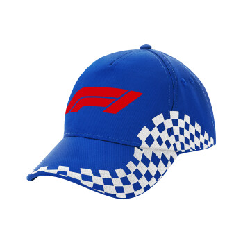 Formula 1, Adult Ultimate BLUE RACING Cap, (100% COTTON DRILL, ADULT, UNISEX, ONE SIZE)