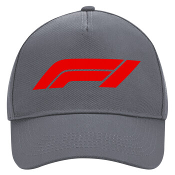 Formula 1, Ultimate Adult Hat Grey, (100% COTTON DRILL, ADULT, UNISEX, ONE SIZE)