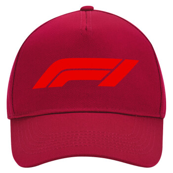 Formula 1, Adult Ultimate Hat RED, (100% COTTON DRILL, ADULT, UNISEX, ONE SIZE)