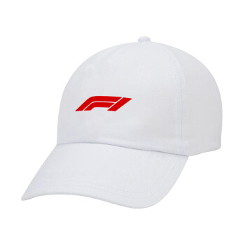 Formula 1, Καπέλο Ενηλίκων Baseball Λευκό 5-φύλλο (POLYESTER, ΕΝΗΛΙΚΩΝ, UNISEX, ONE SIZE)