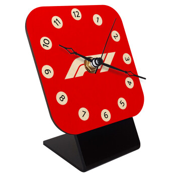 Formula 1, Quartz Table clock in natural wood (10cm)