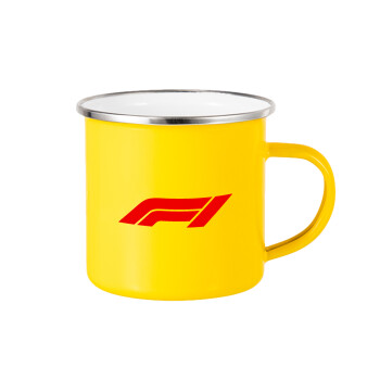 Formula 1, Yellow Enamel Metallic Cup 360ml