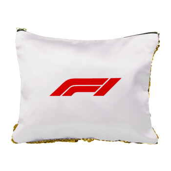 Formula 1, Sequin Gold Pouch Cosmetic Bag