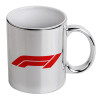 Mug ceramic, silver mirror, 330ml