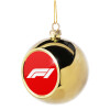 Golden Christmas tree ball ornament 8cm