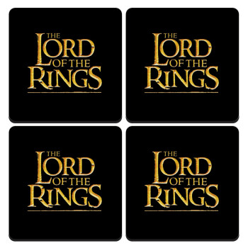 The Lord of the Rings, ΣΕΤ 4 Σουβέρ ξύλινα τετράγωνα (9cm)