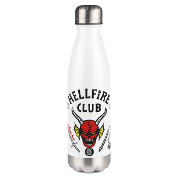 Hellfire CLub, Stranger Things, Metal mug thermos White (Stainless steel), double wall, 500ml