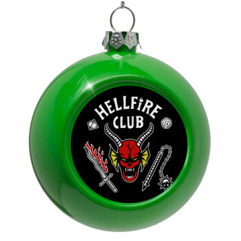 Hellfire CLub, Stranger Things, Green Christmas tree ornament bauble 8cm