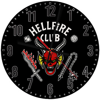 Hellfire CLub, Stranger Things, Ρολόι τοίχου ξύλινο (30cm)